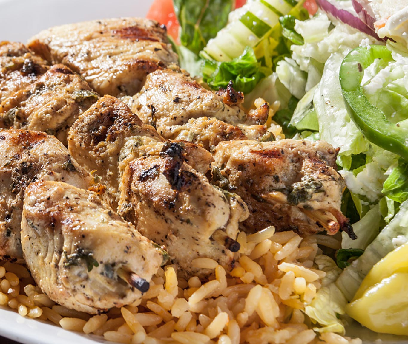 a plate well cooked food