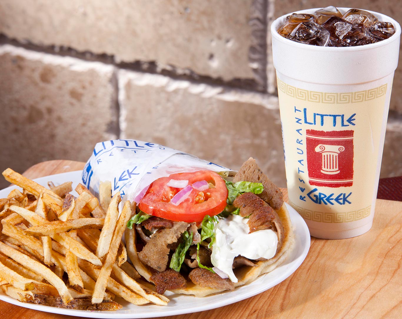 Greek french fries and salate